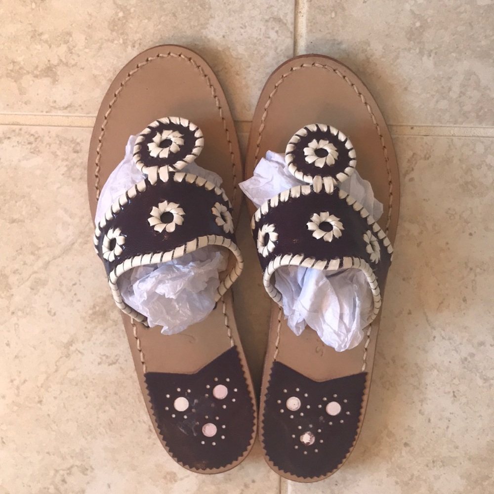 Dark Purple Jack Roger Sandals
